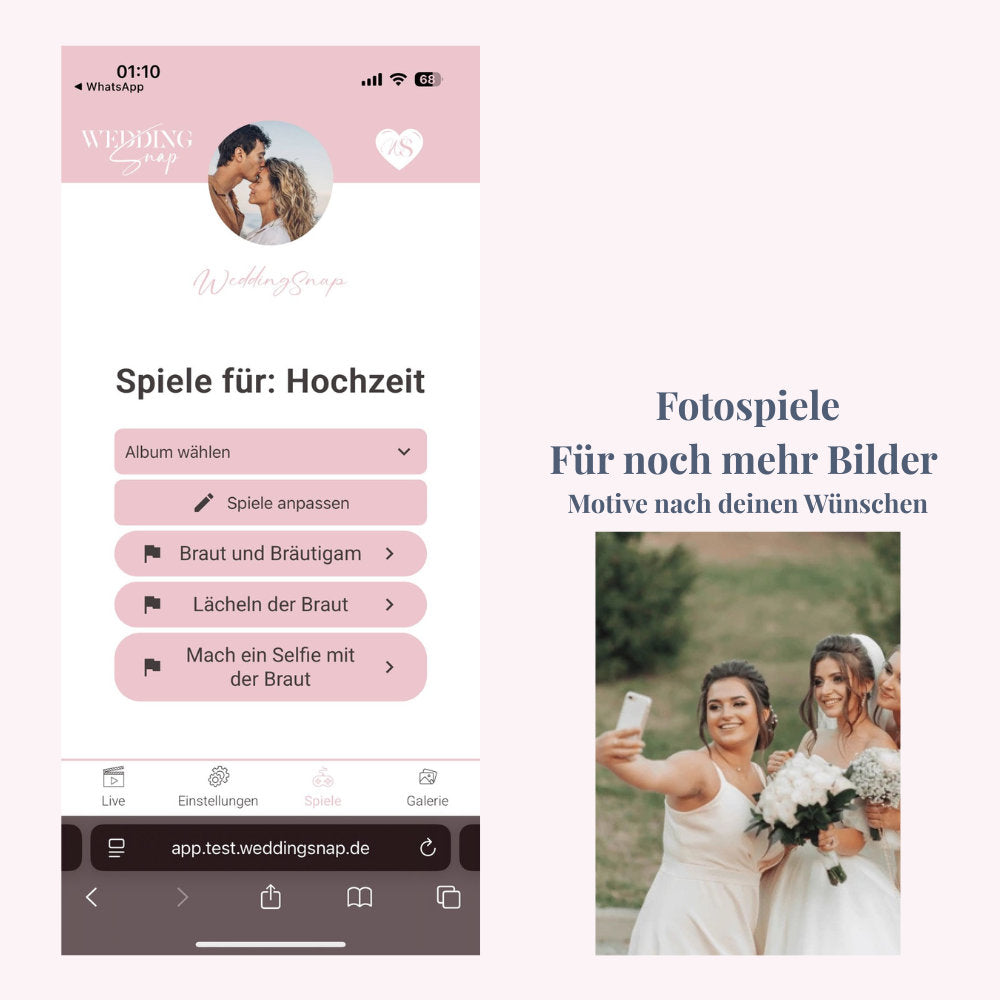 Hochzeits-Galerie inkl. QR-Code