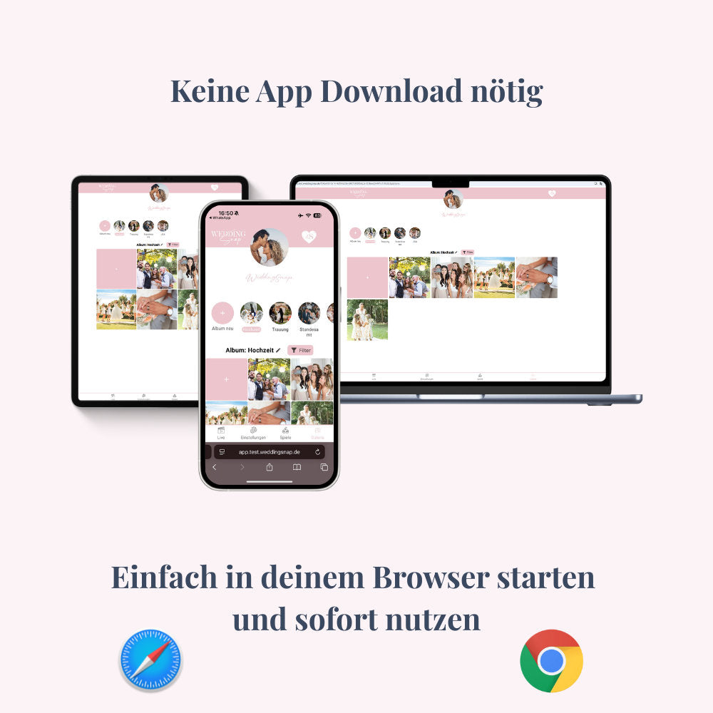 Hochzeits-Galerie inkl. QR-Code